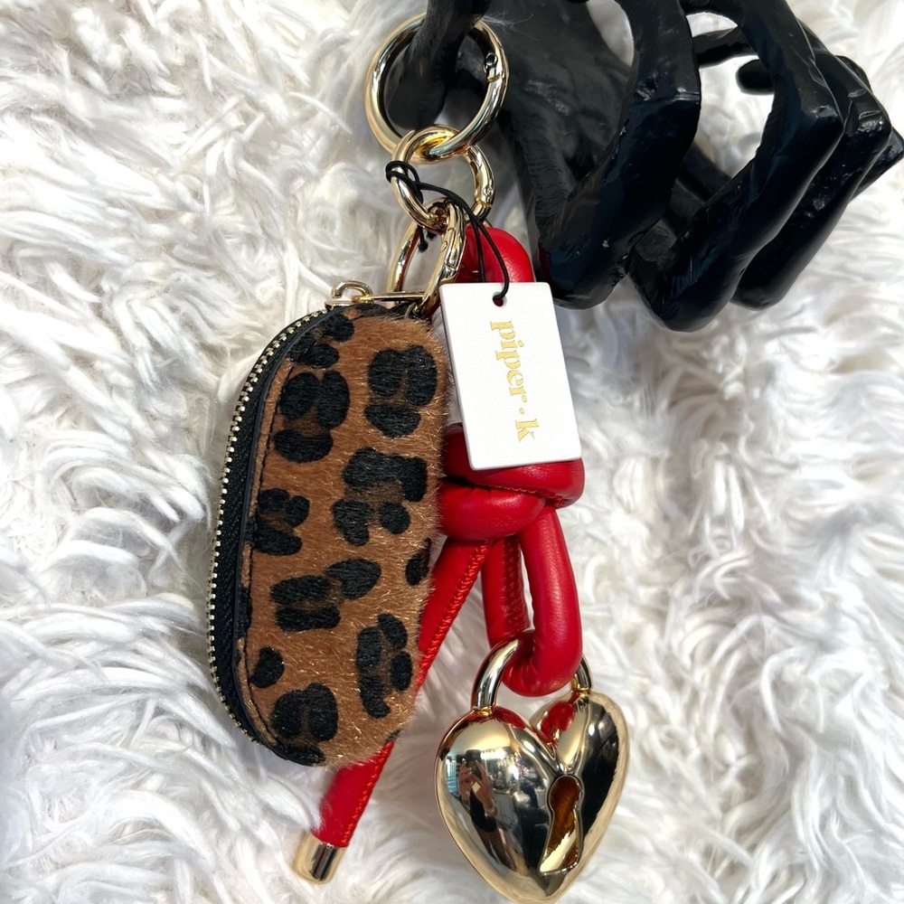 🐆❤️Piper K Gorgeous Leopard Mini Coin Purse Handbag Charm❤️🐆NWT - Picture 7 of 12